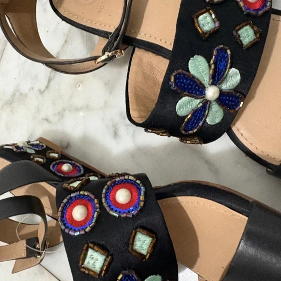 Tory Burch Estella wedge sandals - size 7 - Picture 5 of 9